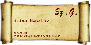 Sziva Gusztáv névjegykártya