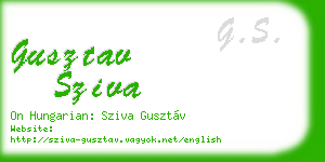 gusztav sziva business card