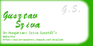 gusztav sziva business card